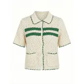 Imily Bela Casaco de malha ecru / verde