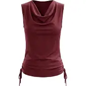 Imily Bela Top vermelho escuro