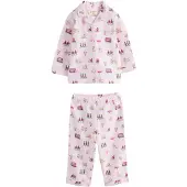 Next Pijama mocha / magenta / rosa claro / branco