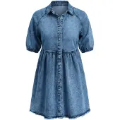 Imily Bela Vestido azul ganga