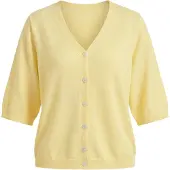 Imily Bela Casaco de malha amarelo