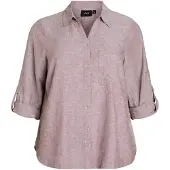 Zizzi Blusa 'VLina' castanho