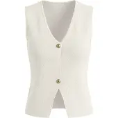 Imily Bela Colete de malha branco