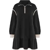 Imily Bela Vestido bege claro / preto