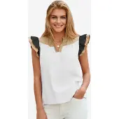 Imily Bela Blusa bege / preto / branco