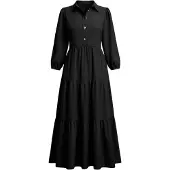 Imily Bela Vestidos camiseiros preto
