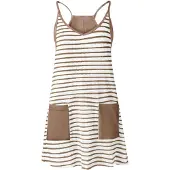 Imily Bela Vestido mocha / branco