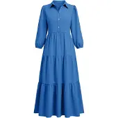 Imily Bela Vestidos camiseiros azul