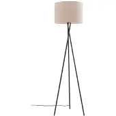 LINDBY Candeeiro de pé Soula, Ø 40 cm, bege, plástico, E27