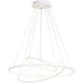 LUCANDE Candeeiro suspenso LED Ezana, branco, metal, Ø 80 cm