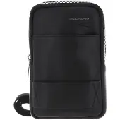 Piquadro , Óbidos, Bolsa de Ombro em Couro, Preta, Masculina