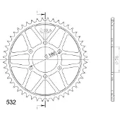 Supersprox Roda Dentada Traseira Steel Suzuki 532x48 Rfe827x48blk