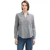 Tom Tailor Blusa marinho / branco
