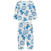 Cool Club Pijama azul / azul claro / cinzento claro / branco