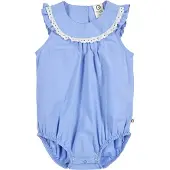 Müsli Macacão/Body azul / branco