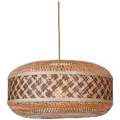 Good&Mojo Candeeiro suspenso Langkawi, castanha, Ø 50 cm, bambu, E27