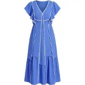Imily Bela Vestido azul / branco