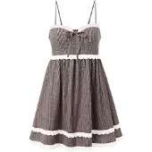 Imily Bela Vestido castanho / branco