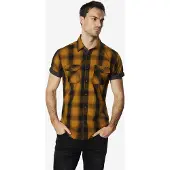 KOROSHI Camisa ocre / preto
