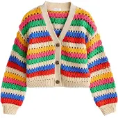 Next Casaco de malha creme / navy / amarelo escuro / abe