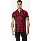 KOROSHI Camisa vermelho / vermelho escuro / preto