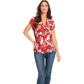 HEINE Blusa vermelho sangue / branco