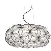 Slamp Candeeiro suspenso C'EST LA VIE, preto/cabo preto, Ø 70 cm