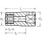 Stahlwille Soquete Torx Externo 40tx 1/4´´ E10 23 Mm