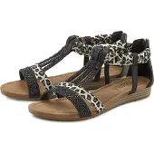 LASCANA Sandália creme / mocha / preto