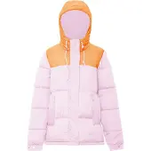 Libbi Casaco de inverno laranja / rosa claro