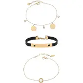 Faina Pulseira ouro / preto / transparente