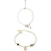 Faina Pulseira ouro / branco pérola