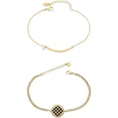 Faina Pulseira ouro / preto