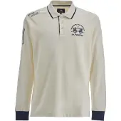 La Martina Camisa 'Wolfe' azul fumado / azul noturno / branco lã