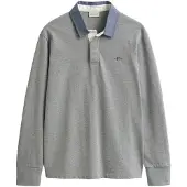 Gant para homem. 2004082 Polo Reg Chambray cinzento pesado (3XL), Casual, Cinza, Algodão, Manga comprida