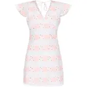 MyMo Pop Vestido azul claro / laranja claro / branco
