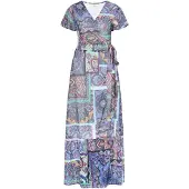 Usha Vestido azul / mistura de cores