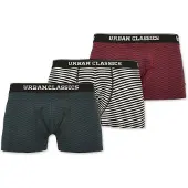 Urban Classics Boxers bege / verde escuro / vermelho cereja / preto