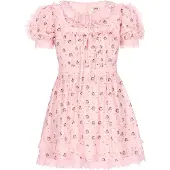 Mymo Vestido azul claro / cor-de-rosa / vermelho / preto