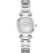 GUESS Relógios analógicos 'Ginger' prata / branco