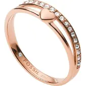 Fossil Anello Bronzo Con Cristalli Jf03460791 49 Mm — Anello