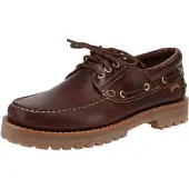 Camper para homem. 15233-001 Sapatos de barco em pele castanha 15233 (43), Couro, Marrom, Plano, Cordão, Casual, Clássico