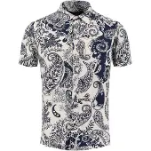 Key Largo Camisa 'KLPARK' creme / marinho