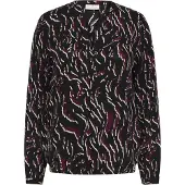 Kaffe Blusa 'KADitte' baga / preto / branco natural