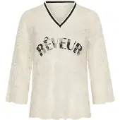 Cream Blusa 'Mira' creme / preto