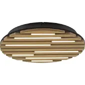 JUST LIGHT Candeeiro de teto LED Acústica, Ø 38 cm, madeira natural, metal