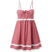 Imily Bela Vestido vermelho fogo / vermelho florescente / branco