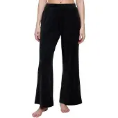 Triumph Calças de pijama ' Sensual Velour Wide Leg ' preto