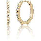 Sparkling Round gold-plated Orecchini with cubic zirconia EAG31
