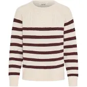 Oxmo Pullover 'Sanva' bege / castanho